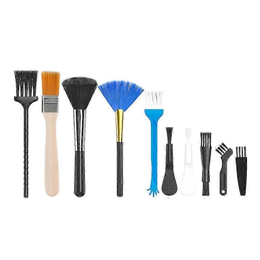 Portable Anti-static Dusting Brush Kit for Computers: 10-in-1 Universal Keyboard & PC Cleaner for Tight Spaces