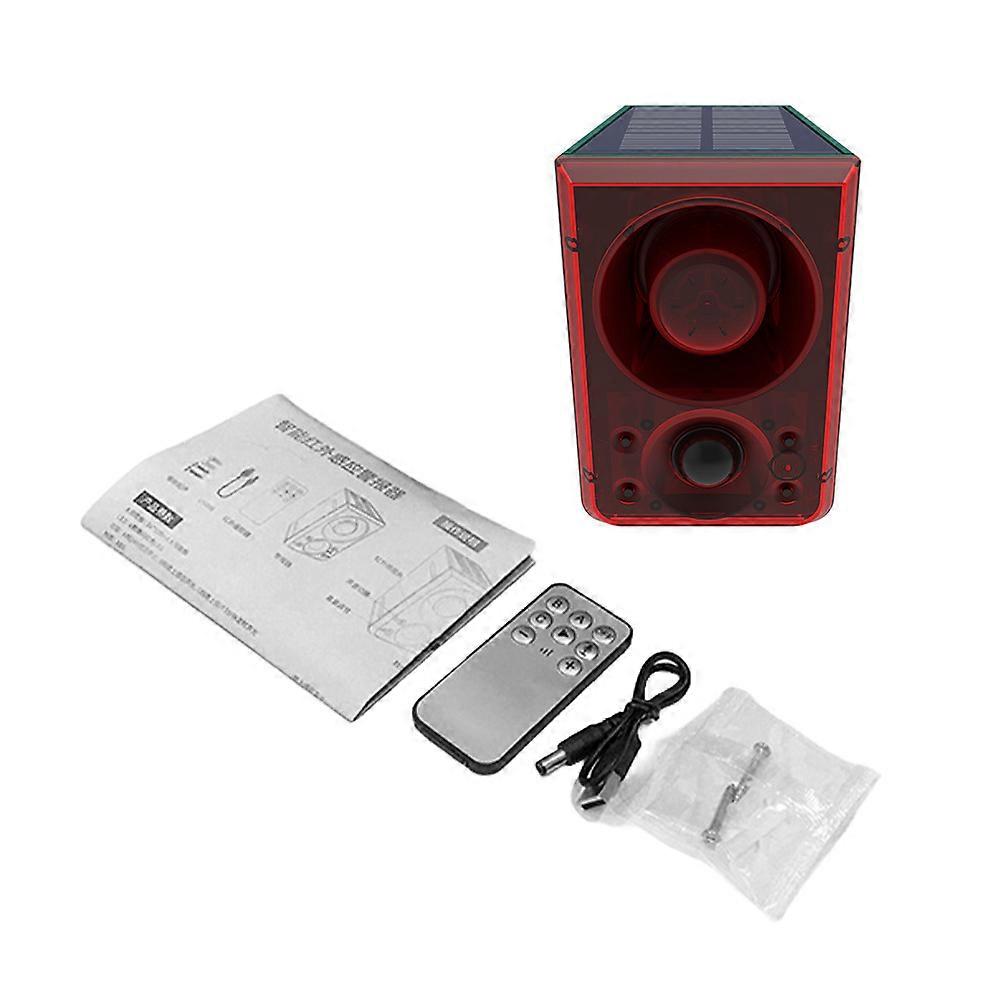 Solar Motion Sensor Alarm with Remote, 3.7V 1200mAh, 88x85x140mm