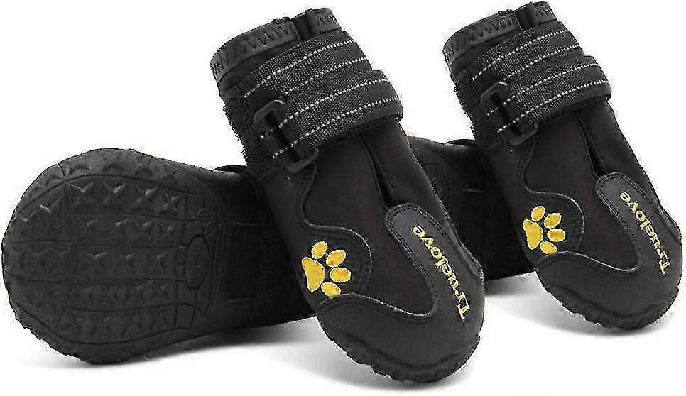 Truelove Dog Boots Waterproof Dog Shoes with Reflective Straps for Small Medium Large Dog Outdoor