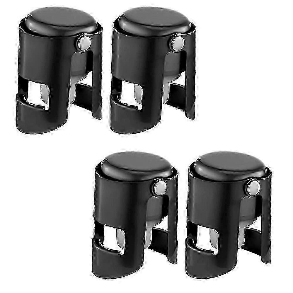 Champagne Preserving Kit: 4 Pack Vacuum Seal Wine Bottle Caps for Sparkling Wine Closure