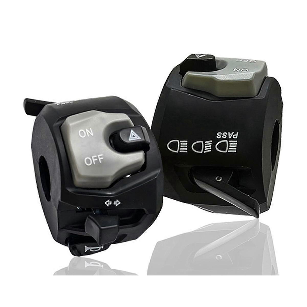 For GSX Handle Bar Switch with Passing Universal Left Side Horn Electric Start Double Flash Light