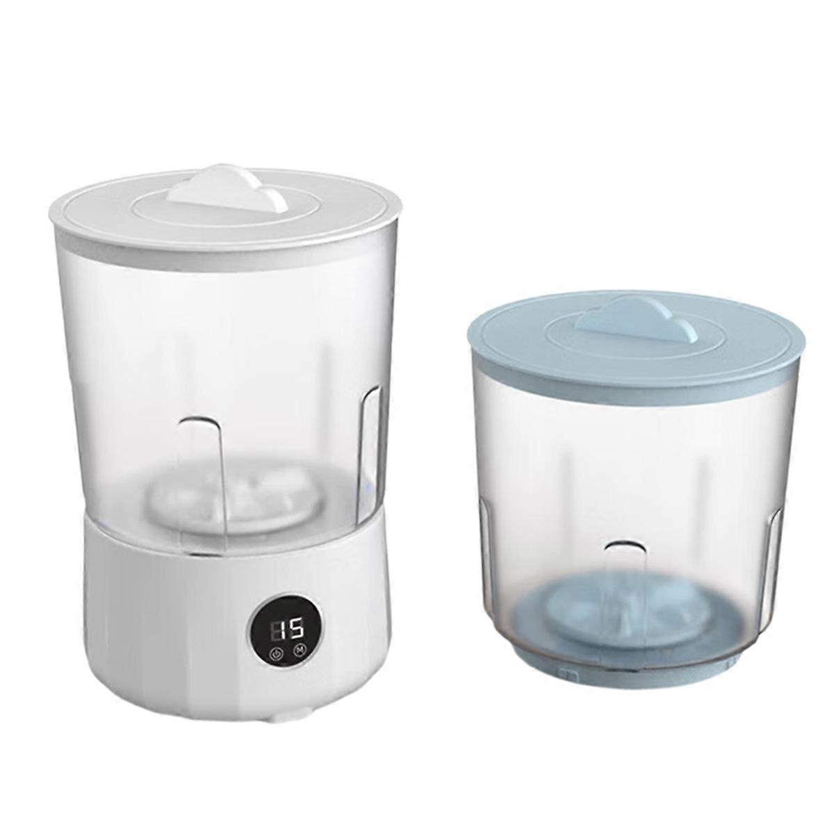 Underwear Washing Machine - Rechargeable Mini Washing Machine W/ 1.5L Tubs, Hand-Wash Tech for Travel, Camping, Dorm