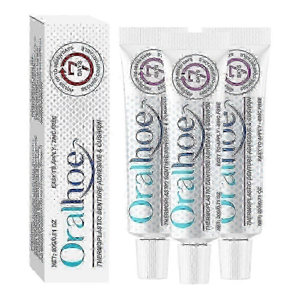 1/2/3pcs Denture Adhesive, Thermoplastic Denture Adhesive, Comfortable, Secure Denture