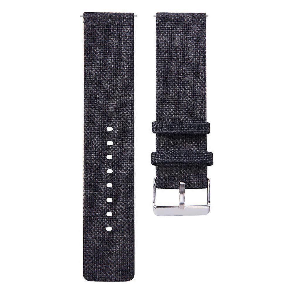 Nylon Canvas Wristband for Smartwatch Use Black Durable Comfortable with Fine Workmanship 42mm