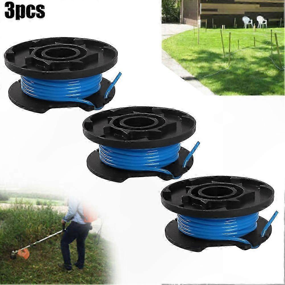 3-Pack Replacement Spools for 18V Garden String Trimmer Accessories Compatible with Various Models