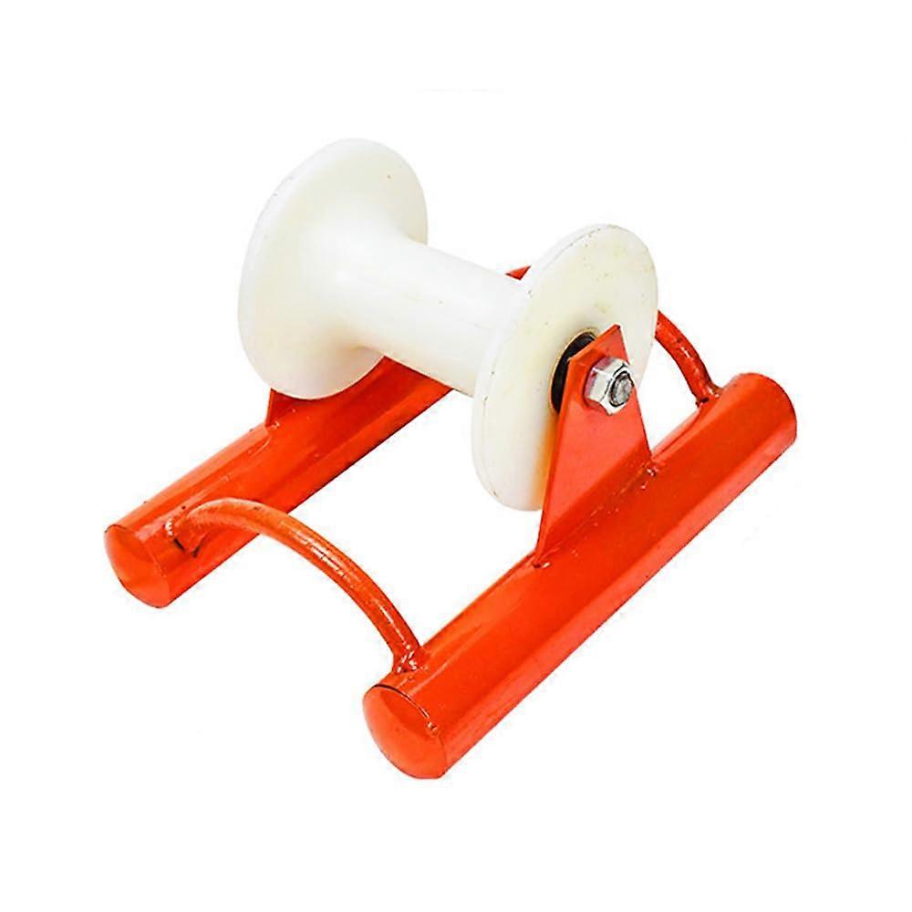 Straight-Run Pulley Steel Bracket With Nylon Rollers Low-Friction Cable And Pipe Alignment In Bridge Systems 33x24x21cm