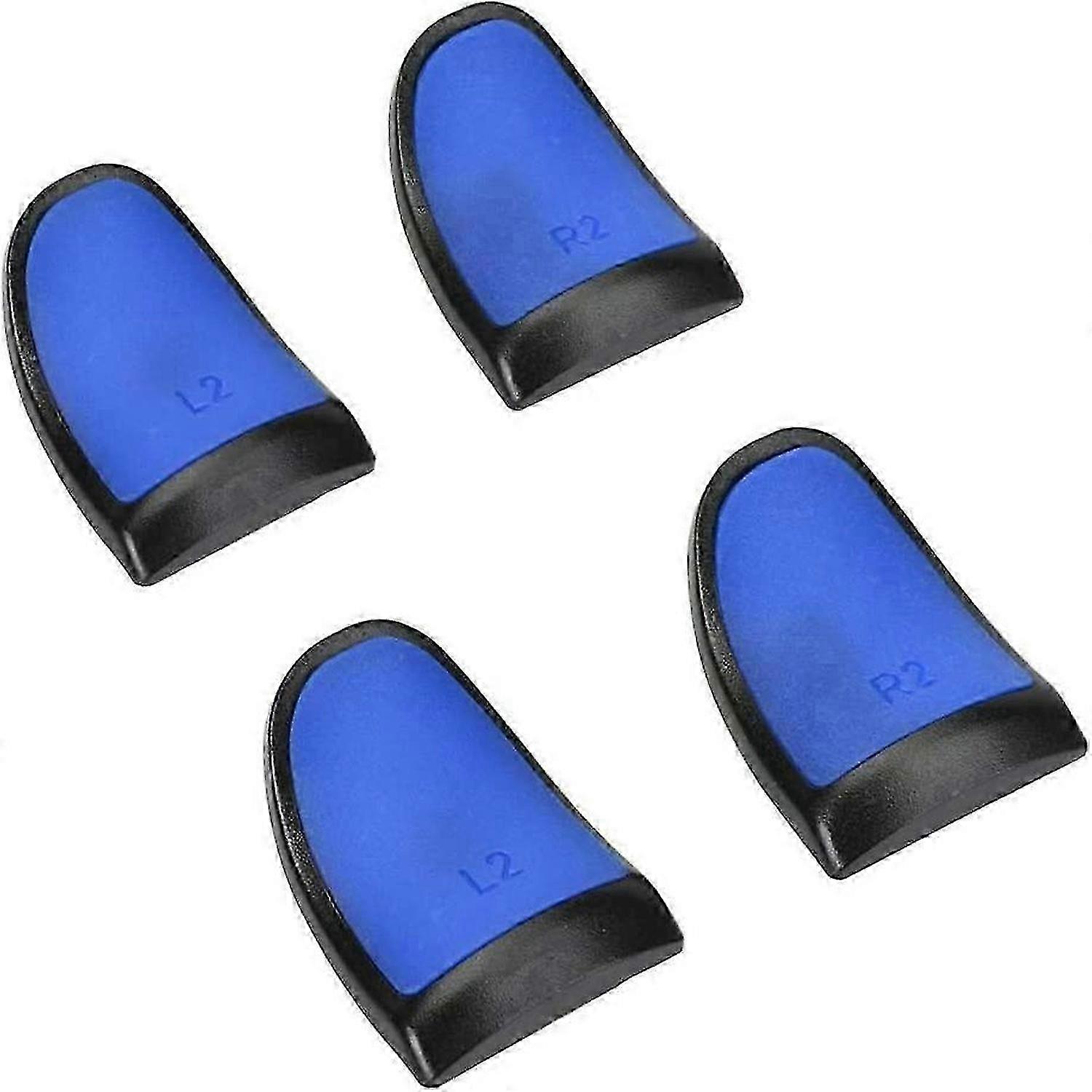 2-piece set Extended cuffs L2 R2 soft touch controller, PS4 trigger button expansion (blue)