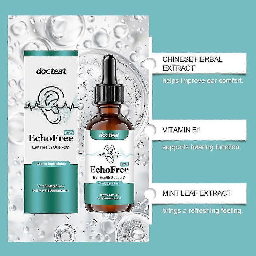 Echofree Tinnitus Relief Drops - Natural Ear Health Support for Ringing Relief and Comfort