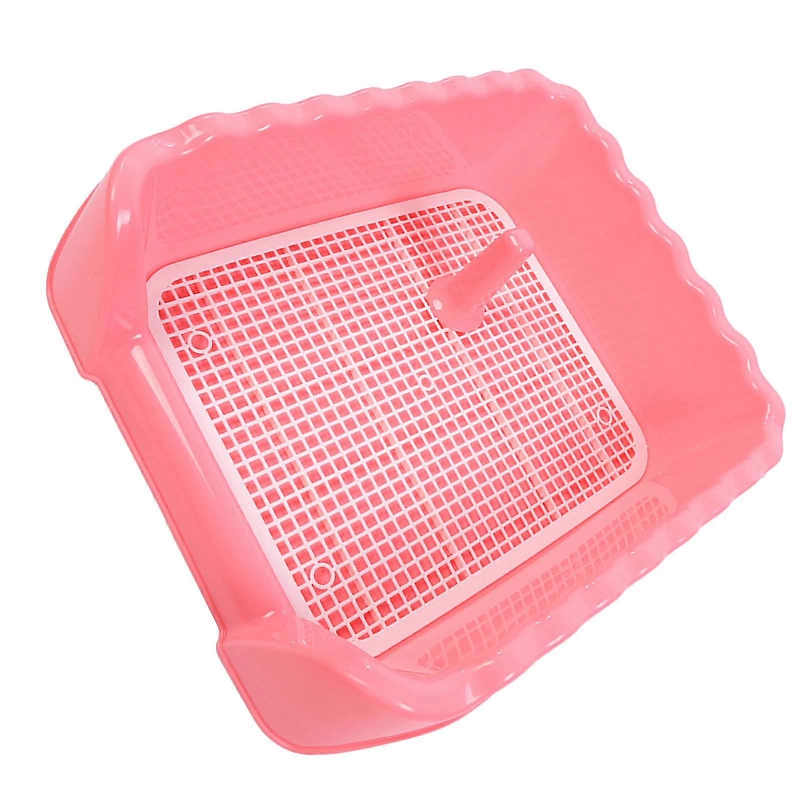 מגש סיר לכלבים חסין דליפה M 43x43x15 ס"מ ורוד בהיר מקורה