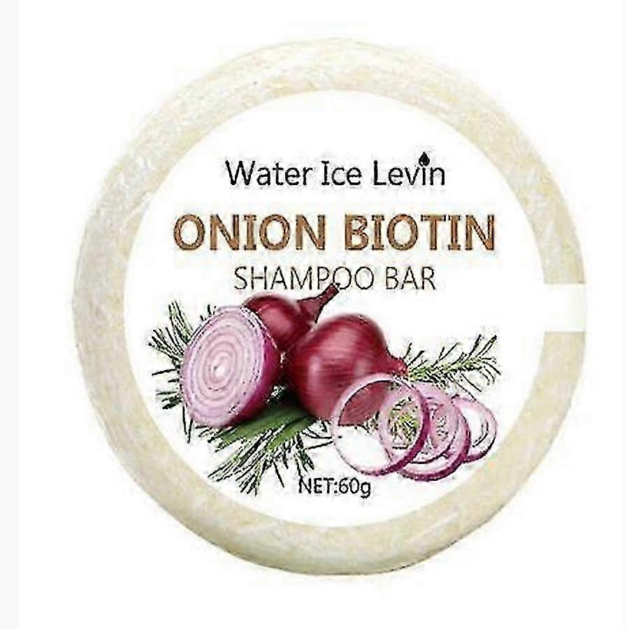Onion and Biotin Shampoo Soap 60g for All Hair Types Moisturizing Smoothing with Rosemary Extract