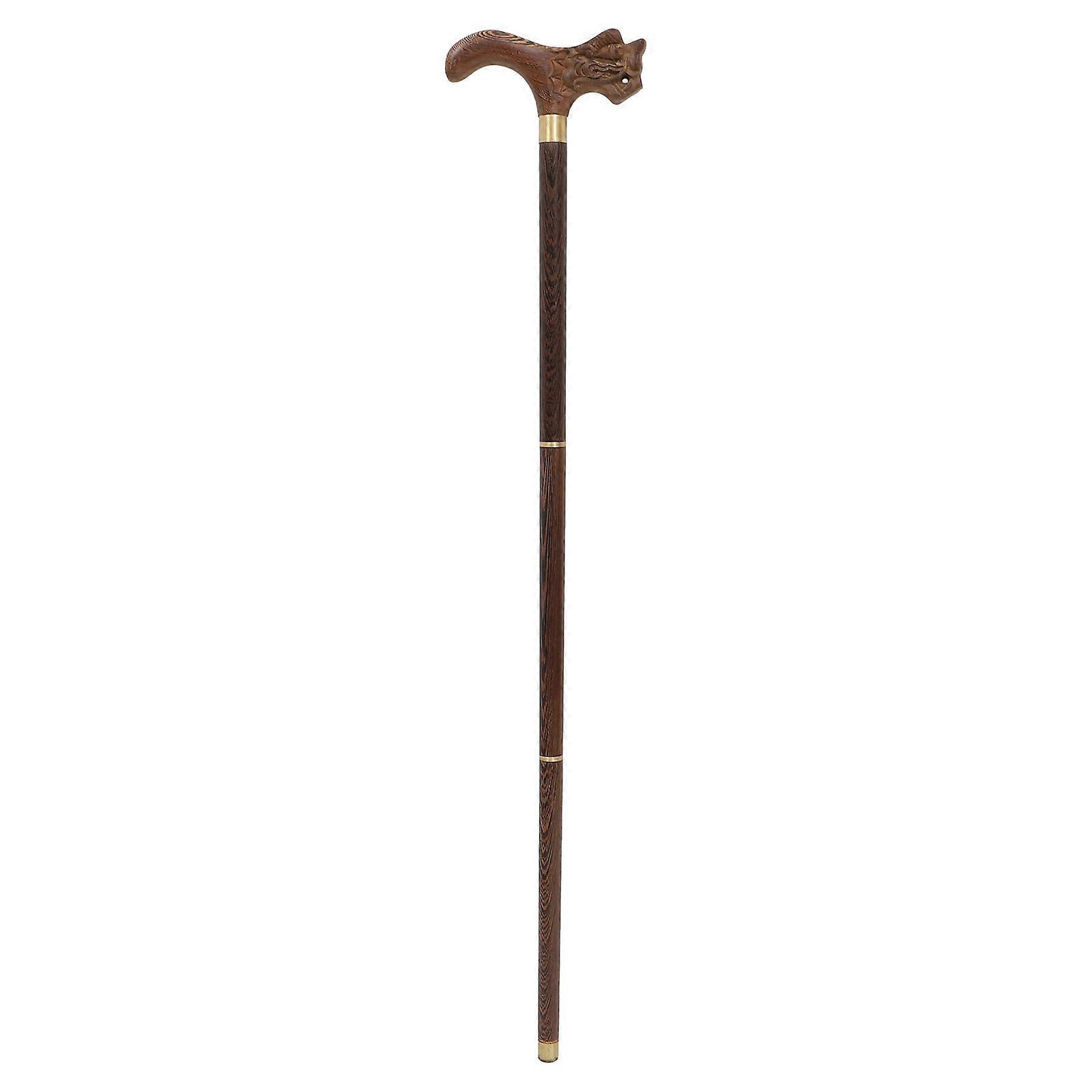 Walking Stick Detachable Walking Pole for Elderly Walking Aid Light Brown Wood Support Anti-Skid 1 Set