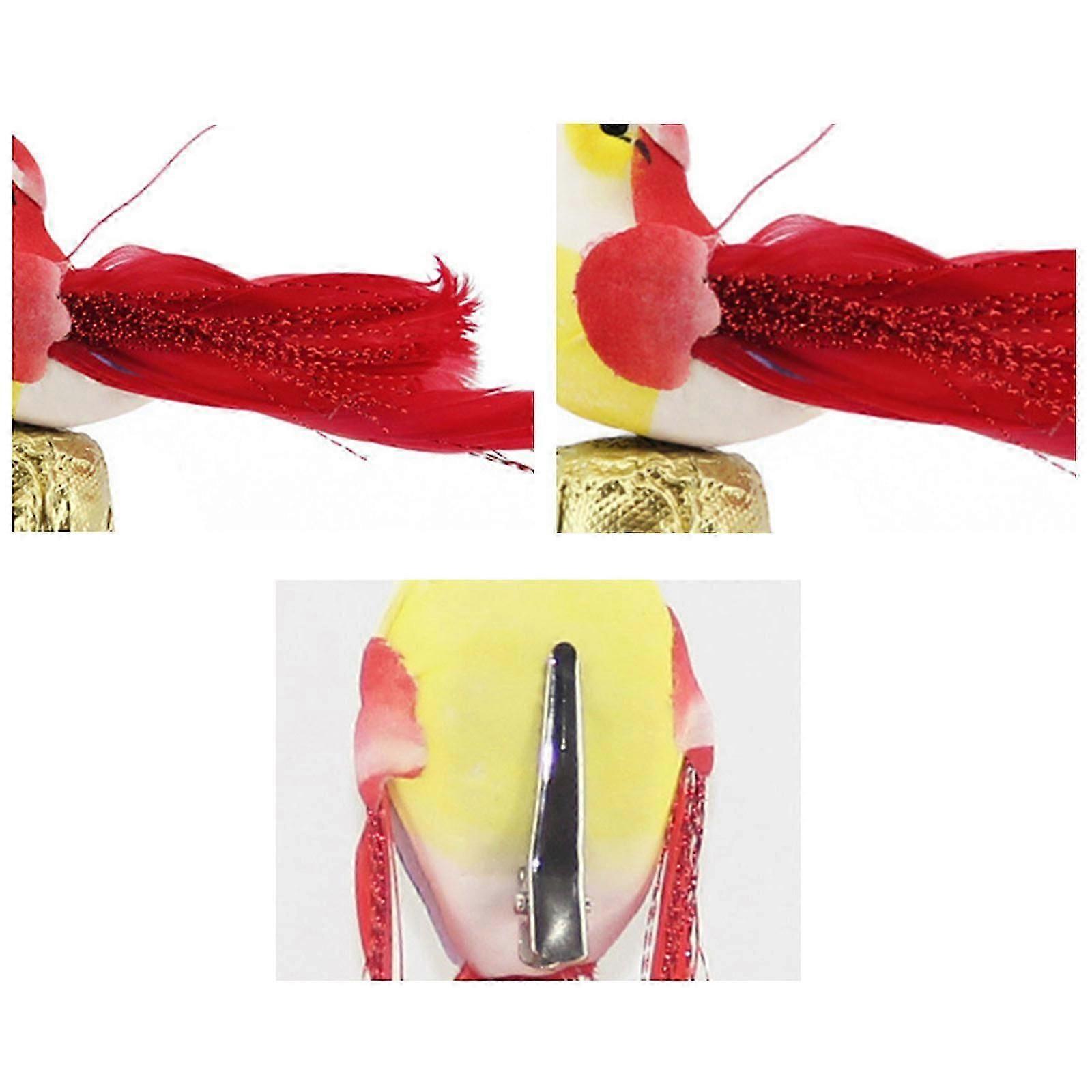Simulation Bird Feather Decoration for Christmas Garden Tree Branch