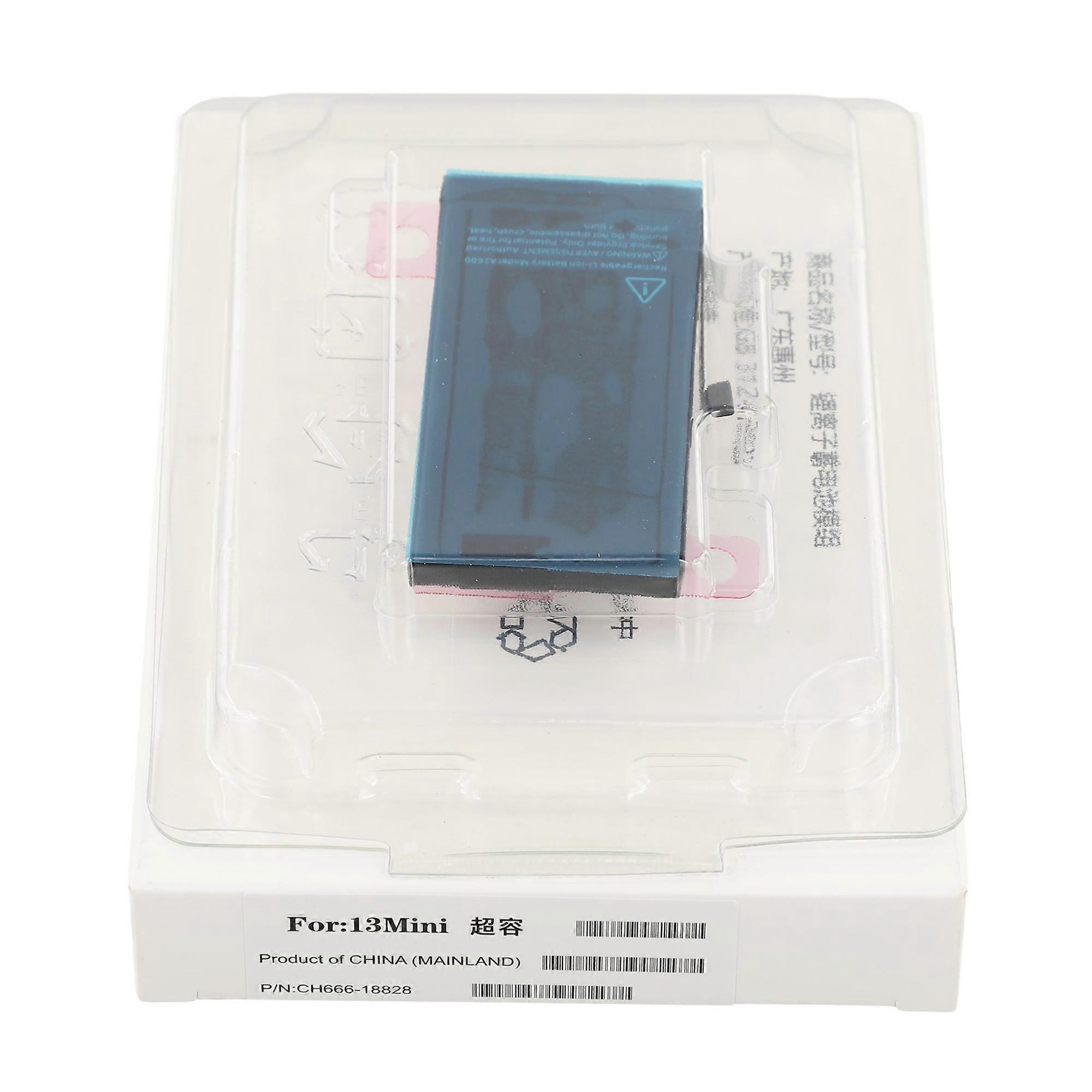 TKdaddy For iPhone 13 mini Battery + Battery Adhesive Replacement Part 2600mAh High Capacity Cell Supports Latest System Diagnostics (Without Logo)