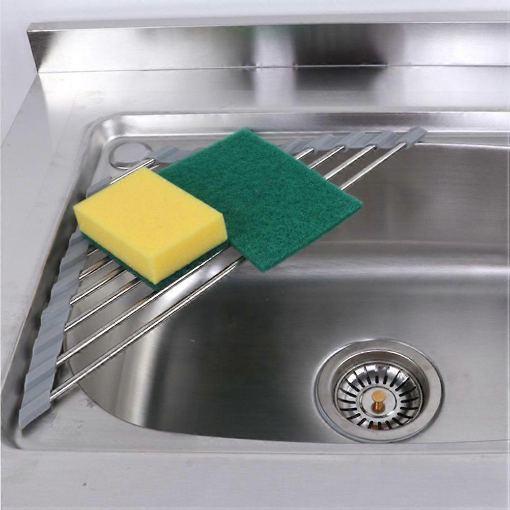 Sink Corner Drying Rack Triangular Sponge Holder Sink Roll-up Drying Rack