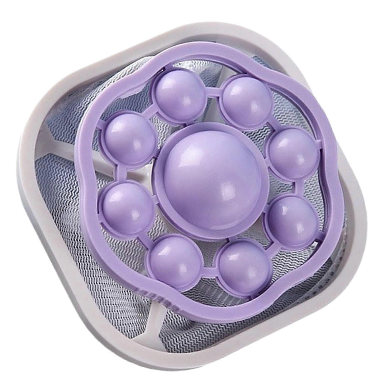 Lint Mesh Bag For Washing Machine, Reusable Hair Catcher, Laundry Protection Purple 6.69x3.74 Inches Multifunction