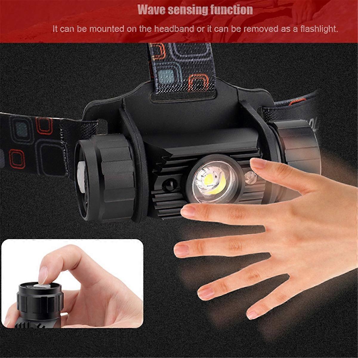Led Rechargeable Headlight,Motion Sensor Adjustable Headlight