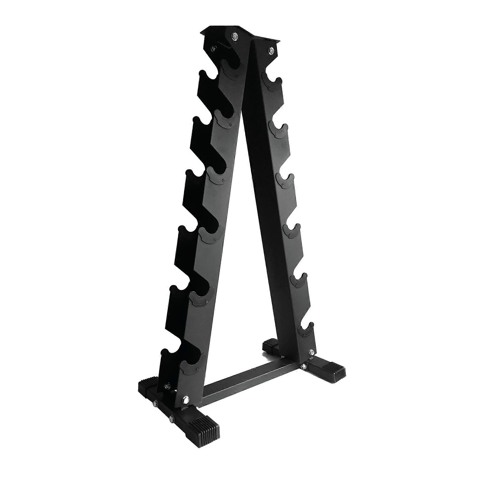 Body Revolution 6-Tier A-Frame Dumbbell Rack – 99cm x 52cm x 41cm – Vertical Pyramid Storage for