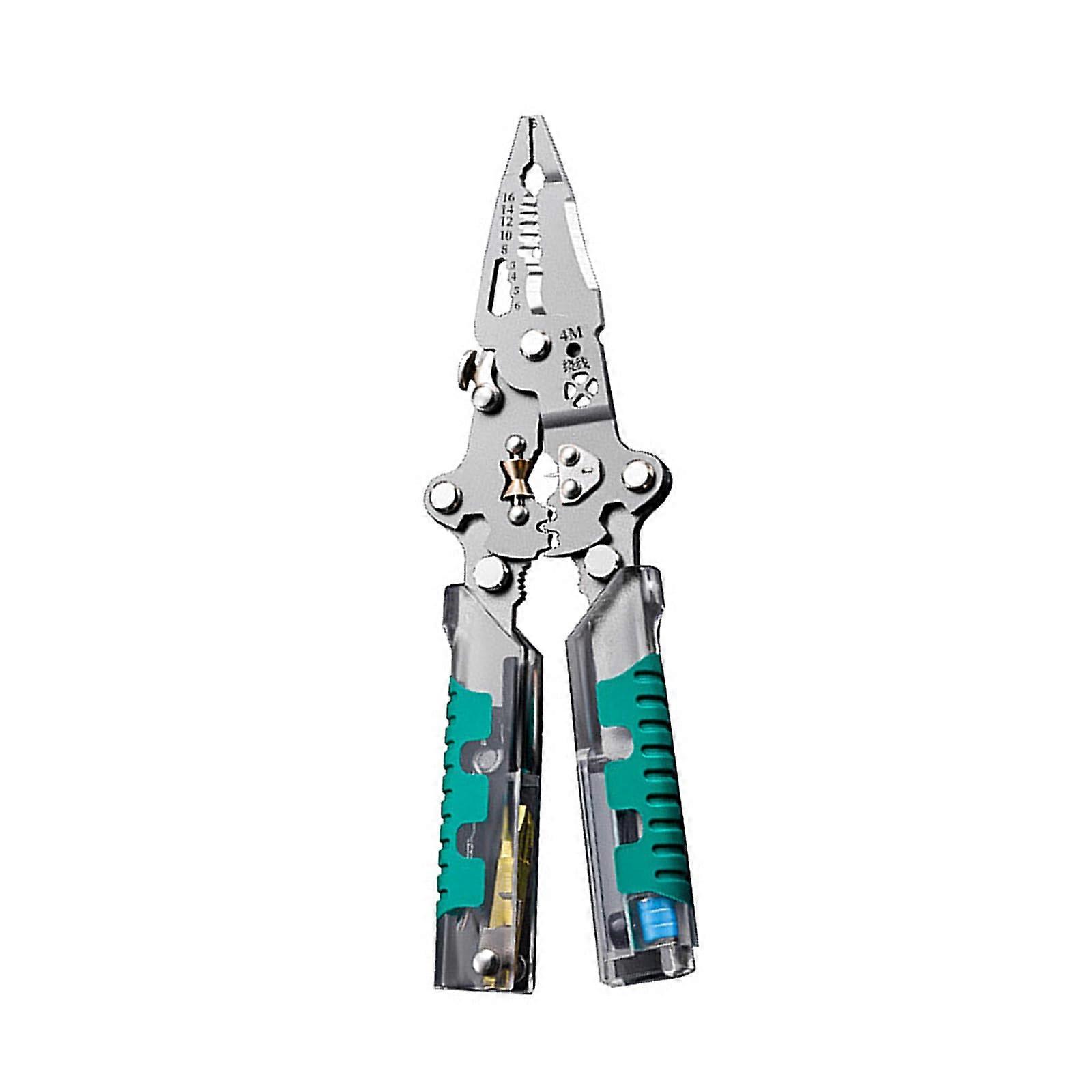 Ergonomic Folding Electrician Wire Stripper Foldable Cutter With Voltage Detectors And Testing Function Screwdriver Tool