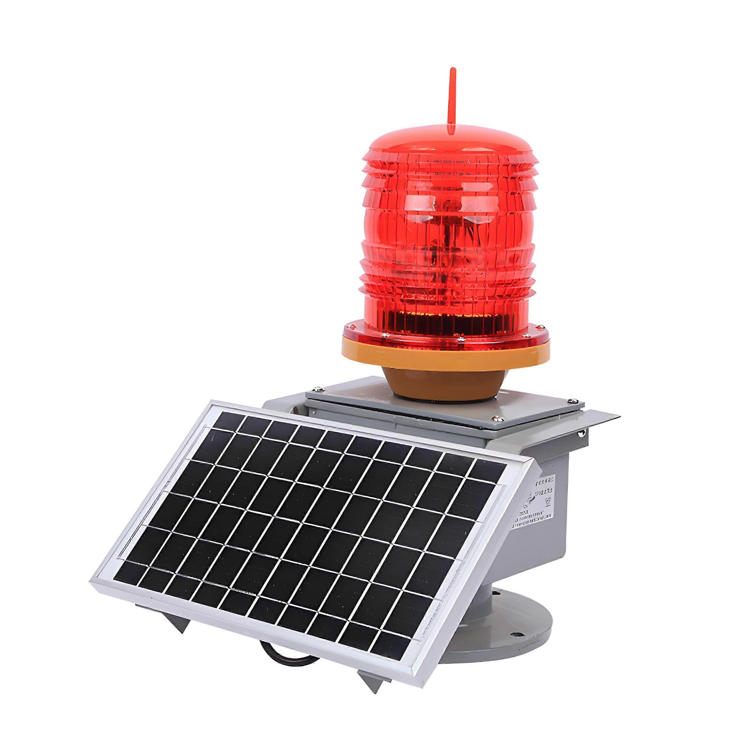 Intelligent Aircraft Obstacle Warning Light LowIntensity Red Flashing For Altitude Roofs 15W Solar LED ST155LED