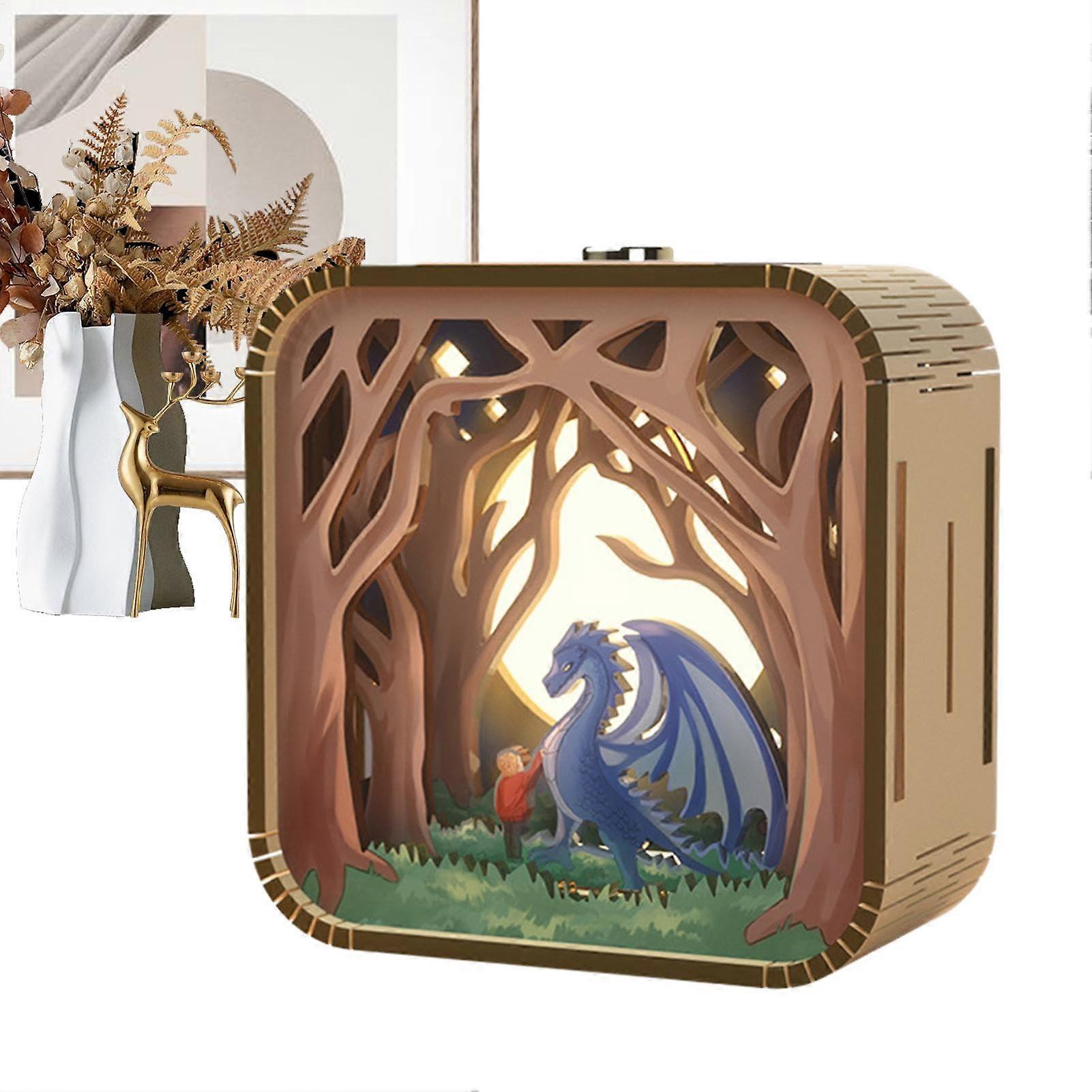 Night Light Puzzle Cartoon Pattern Night Light Craft Set Template Kit Home Decoration