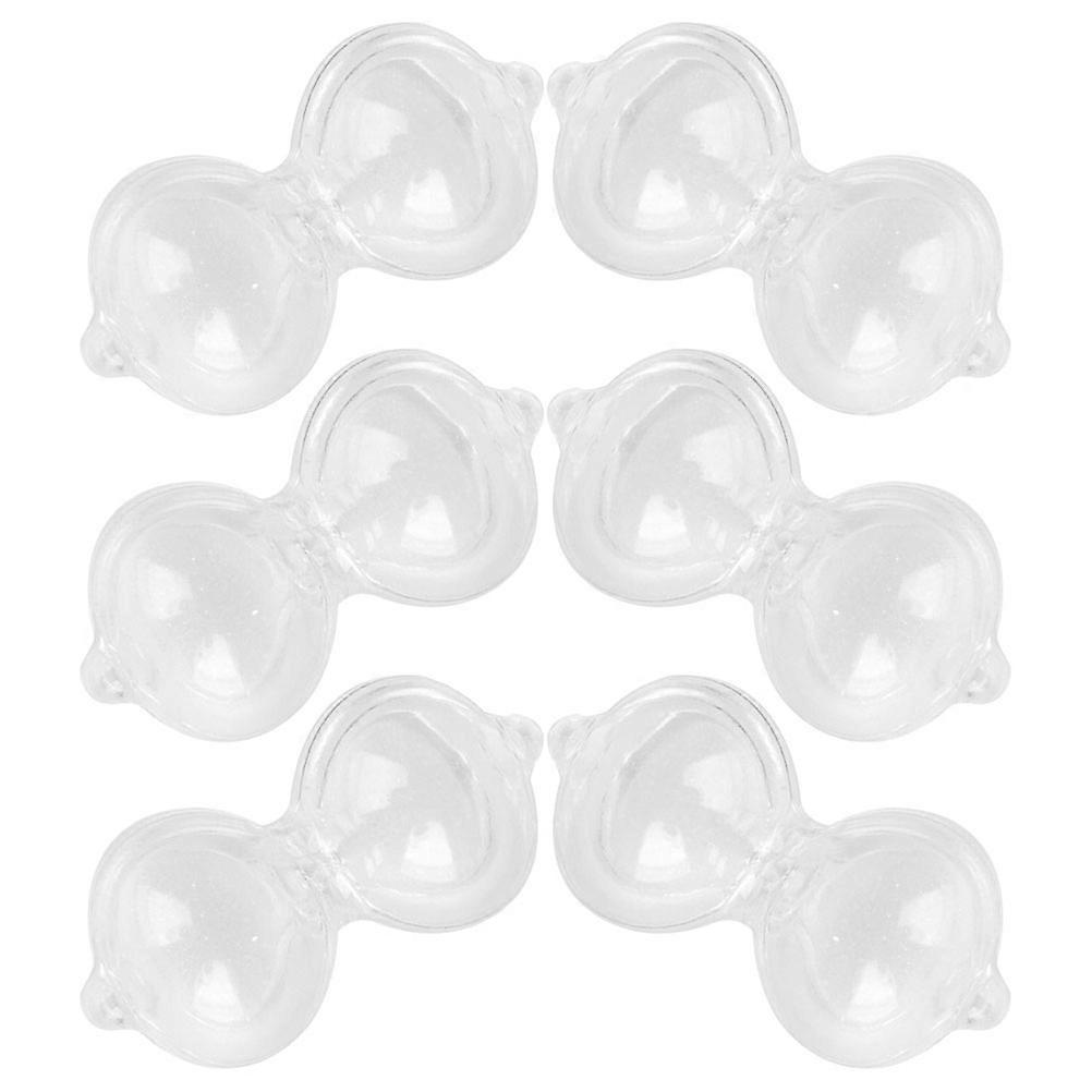 Mini Hourglass Timer Keychain Accessories for Decor 6Pcs Plastic Timers