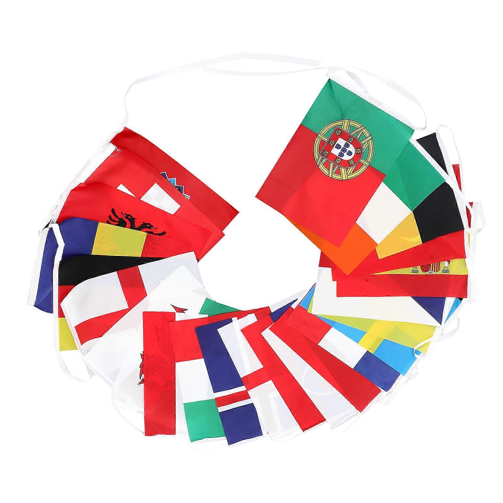 Ball Camouflage String Flag Bunting Championship String for Decorative Use 24 Countries