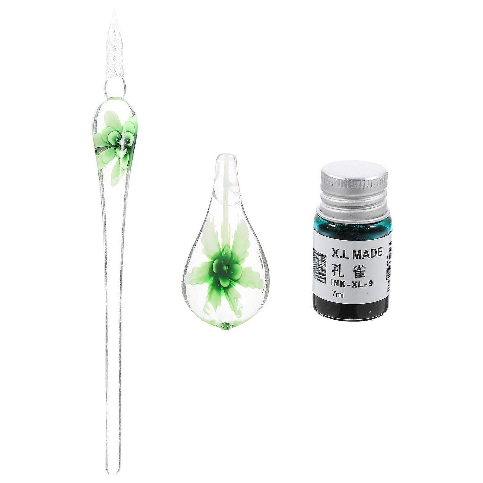 Drawing Glass Pen Multi-Function Glass Dip Pen for Writing 4Sets