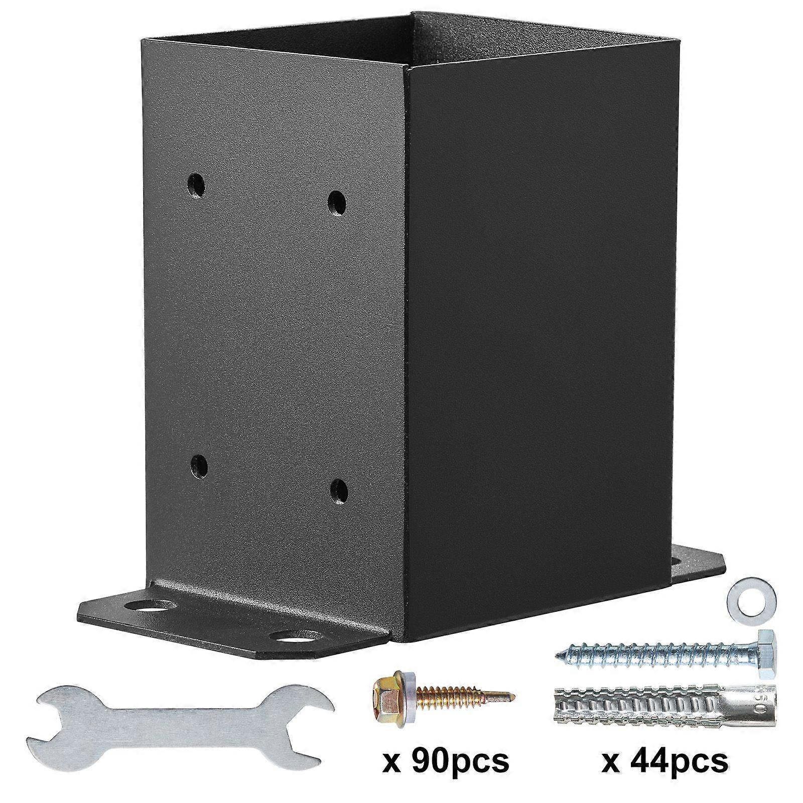 4x4 Post Base 10 Pcs, Inner Size 3.6"x3.6" Post Base Brackets, for Pavilion Deck Railing Support Deck Base Plate