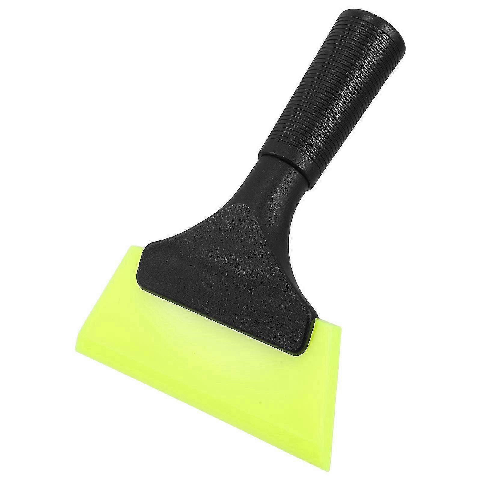 Compact Car Window Squeegee with Soft Rubber for Drying and Cleaning No Scratch Plastic Handle Green 6.5 inch