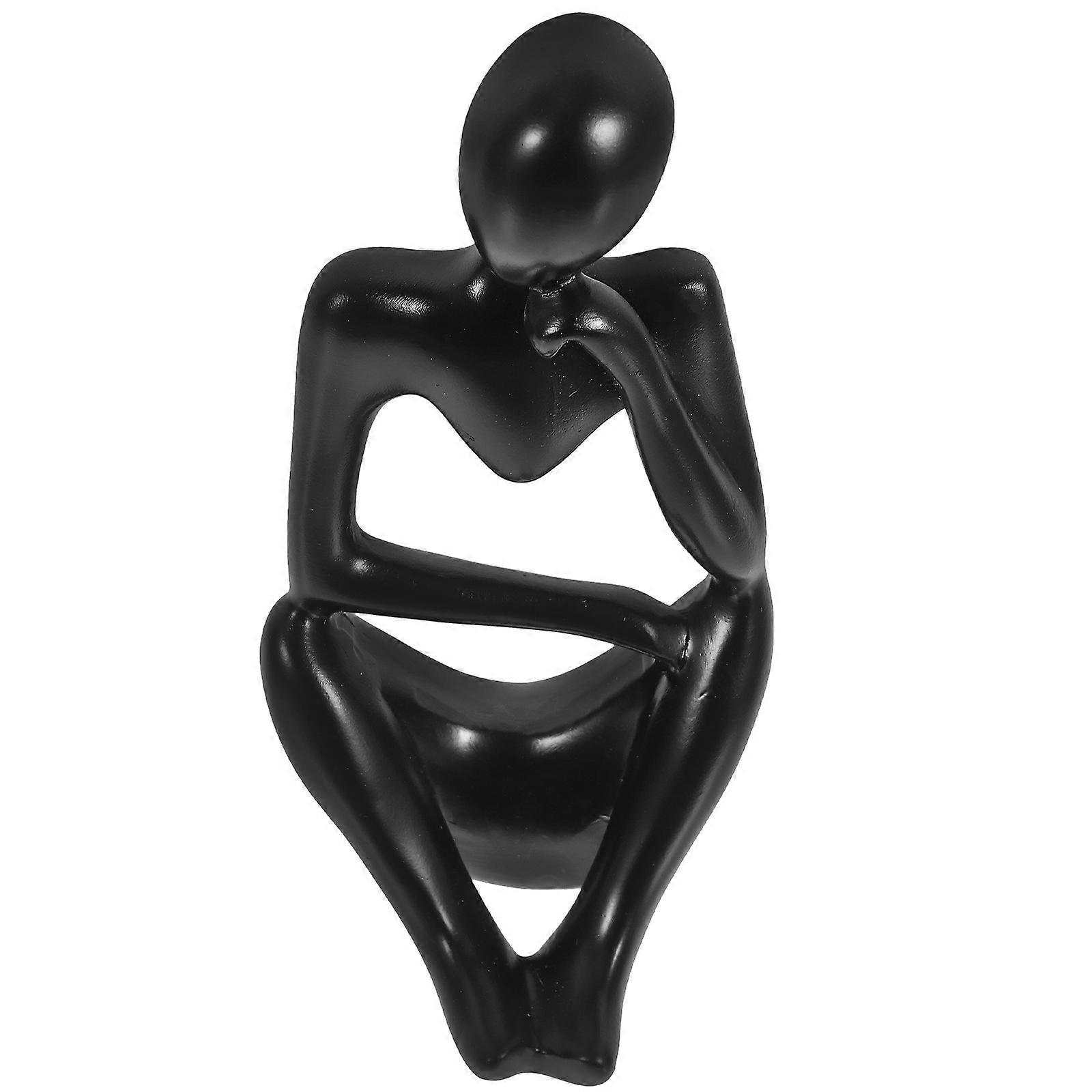 Thinker Statue Resin Sculpture for Decoration 2Pcs Abstract Art Craft
