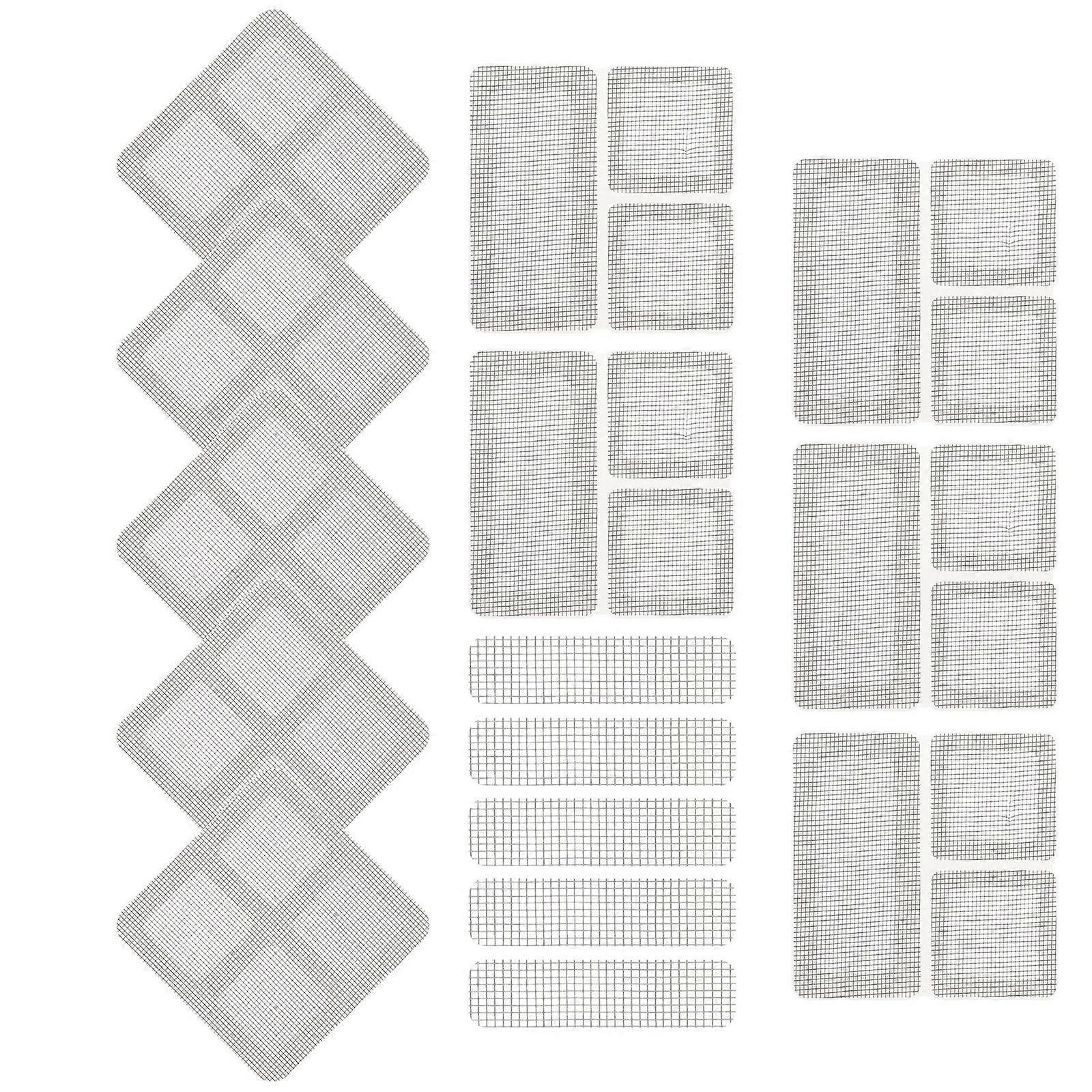 Mesh Screen Repair Patch Screen Repair Kit for Window Doors 30 Sheets Grey