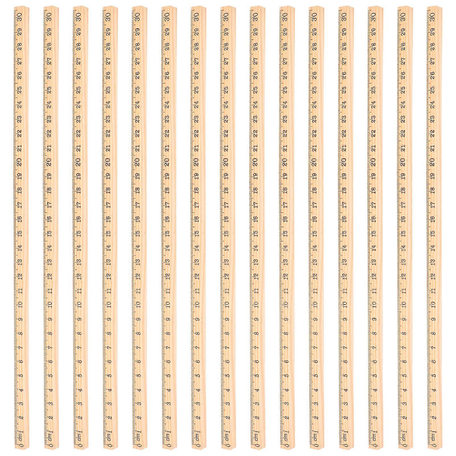 Wood Scale Ruler Wooden Measurement Tool for Measuring 75Pcs Bulk