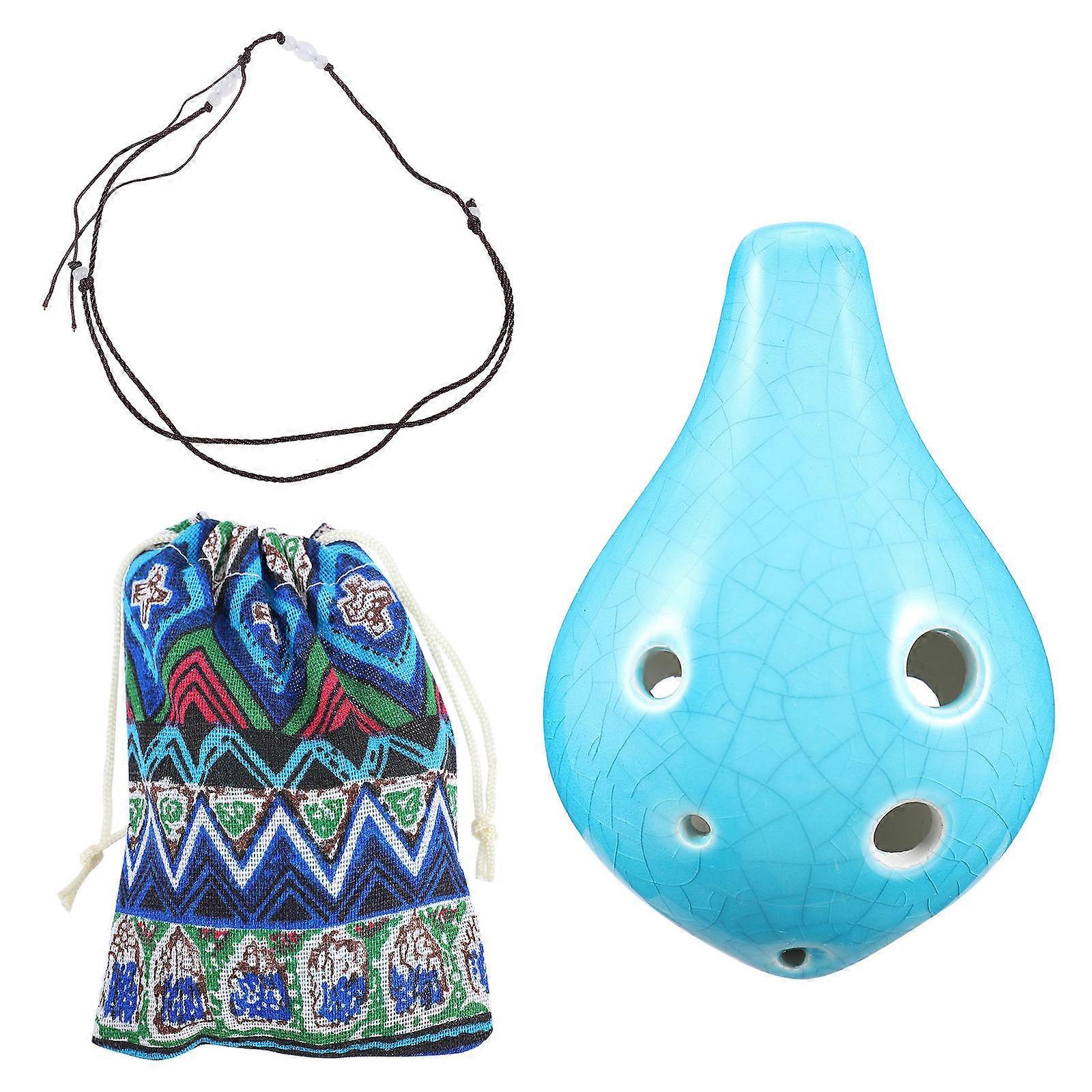 Dolomite 6 Hole Ocarina for Playing 2Sets Blue Portable Music Instrument