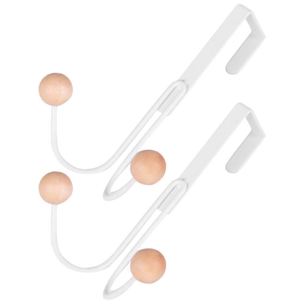 Door Hanger Hook 6 Pcs Iron And Wood Combination Suitable For Home Use Towel And Clothes Hanging Strong Load-bearing Ability