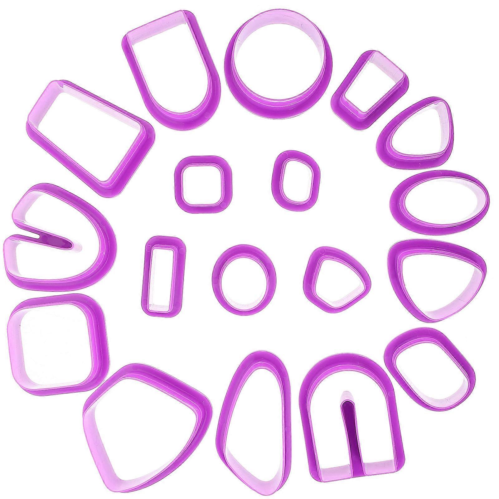 54Pcs Polymer Clay Cutters for Earring Making Kit Purple Color