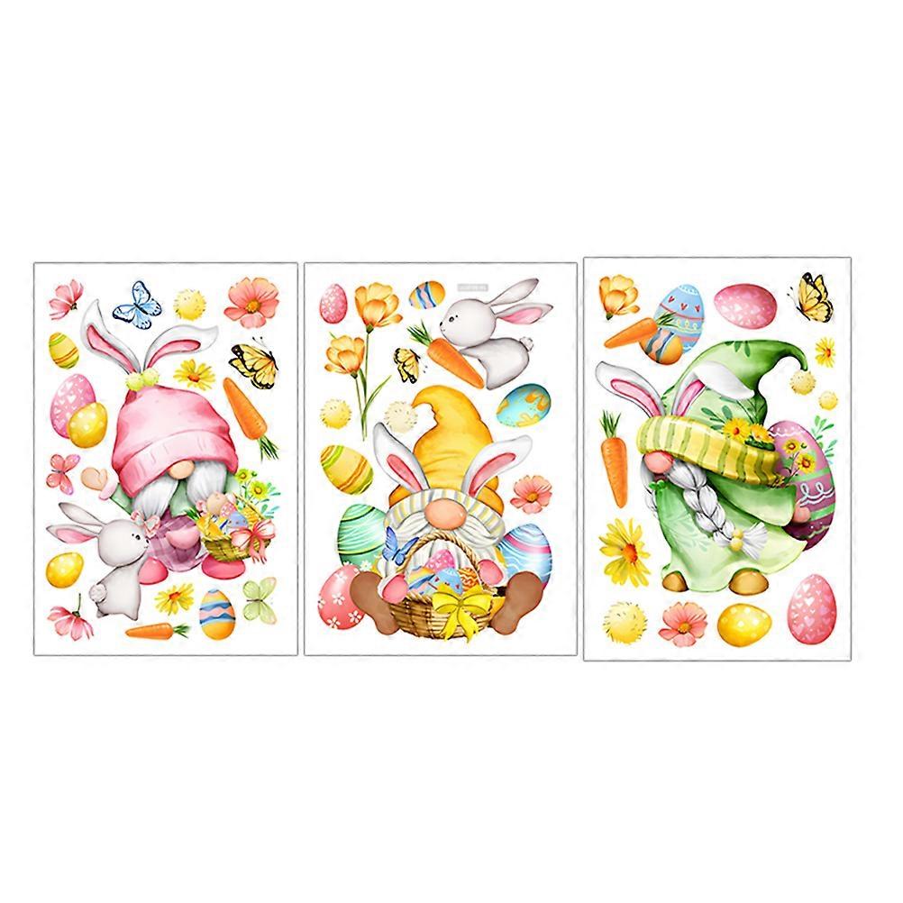 Decorative Easter Window Clings For Glass Doors 30.00X20.00X0.10CM Creative 6 Sheets