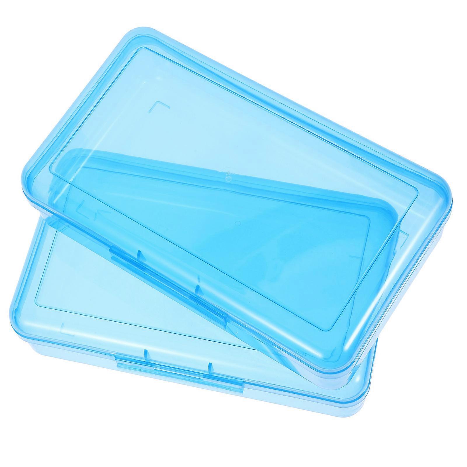 Blue Plastic Pencil Case for Pencil Organization 6Pcs School Use