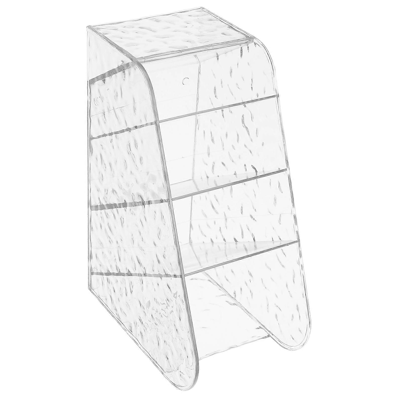 Plastic Pen Stand Display Multi-Layer Organizer for Storage 4Pcs Clear