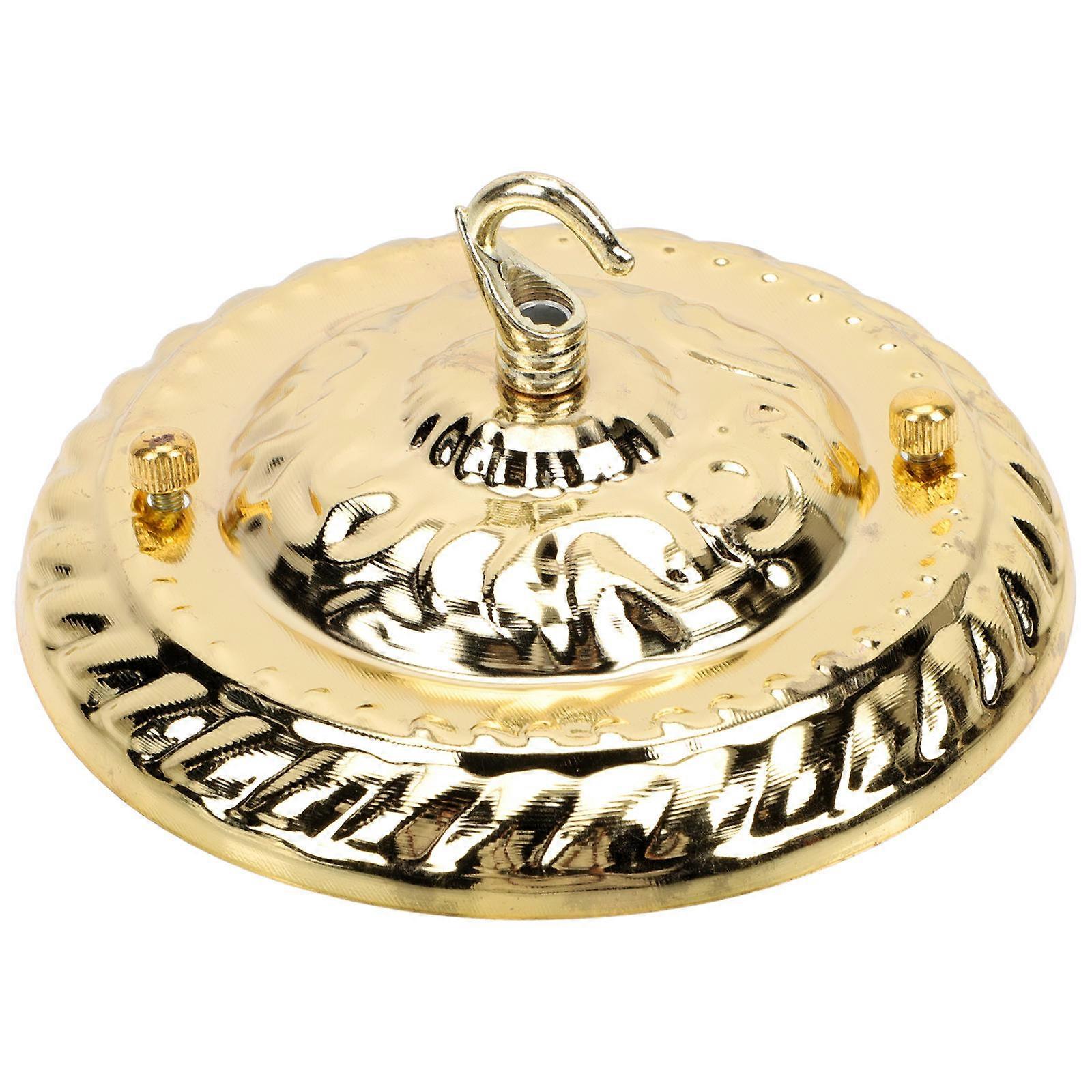 Light Holder Ceiling Plate for Chandelier Hook Use 2Pcs Golden
