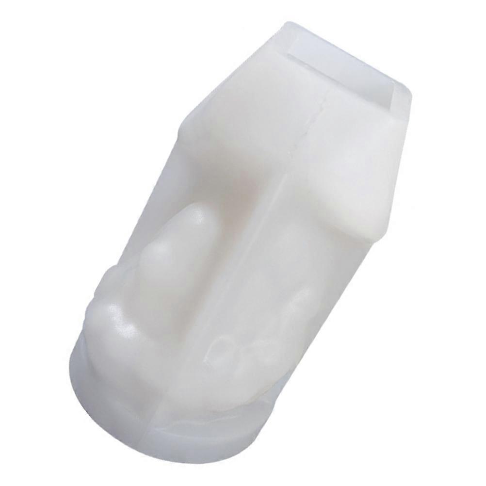 White Silicone Mold for Candle Making Sculpture Style 5Pcs Set