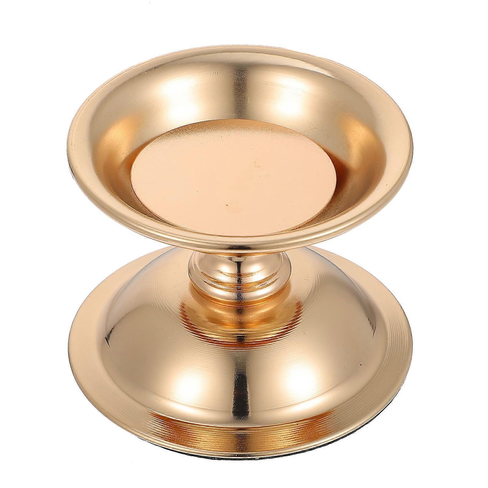 Golden Plating Candle Holder for Aromatherapy 2Pcs Iron Candlestick Set