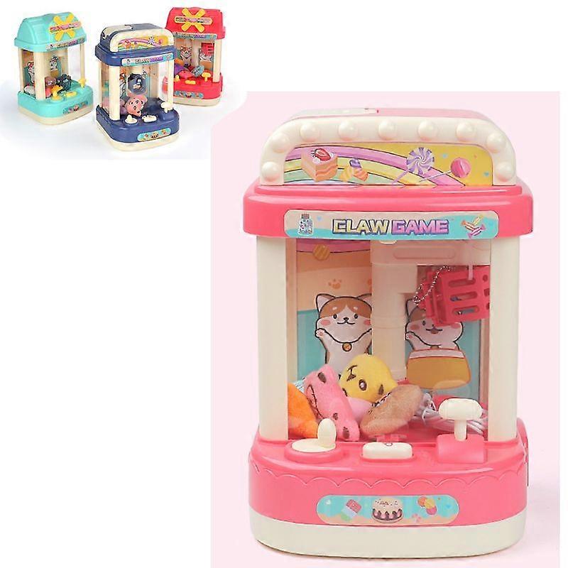 Mini Claw Machine Coin Operated Crane Grabber Toy Playset with Light and Sound