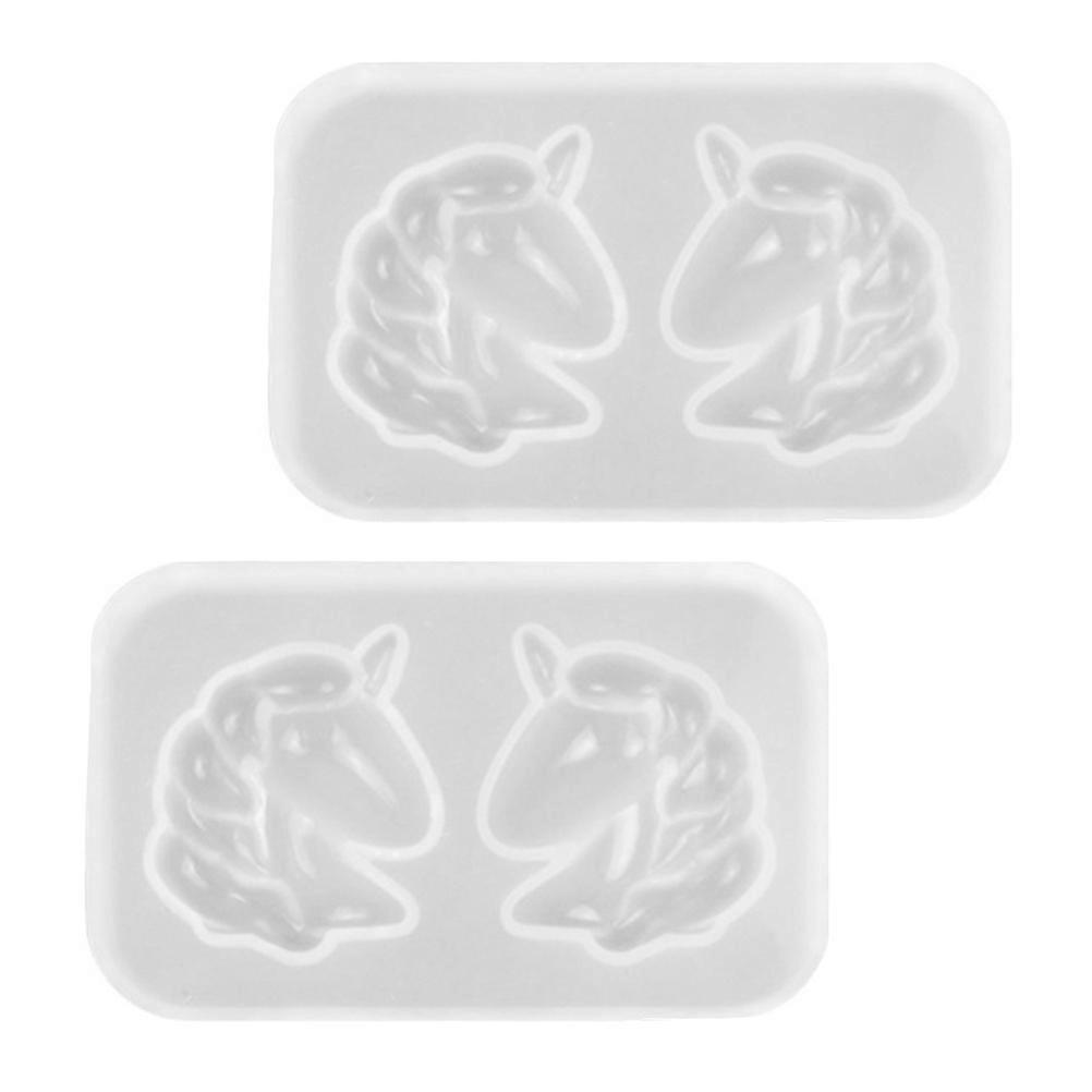 2Pcs Unicorn Shape Silicone Mold for DIY Creative Crystal Epoxy Craft