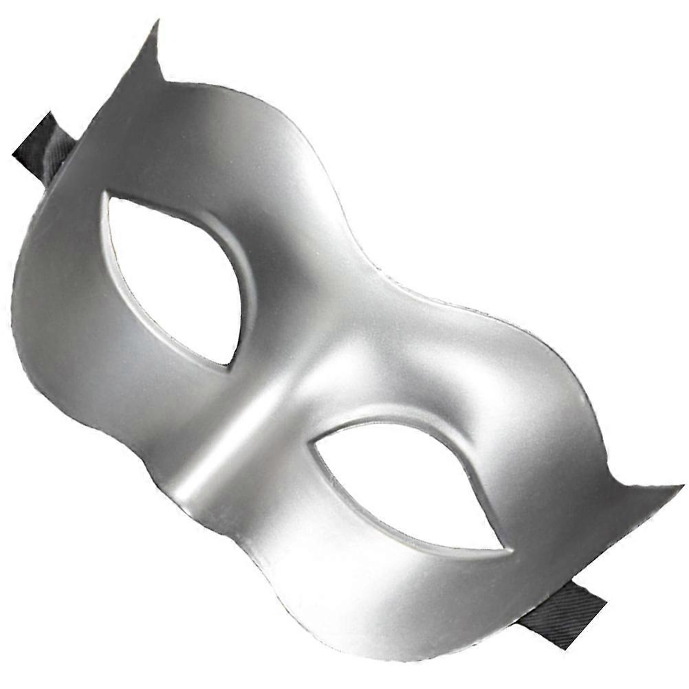 Half Face Mask Silver Men Ball Mask for Masquerade Party 2Pcs