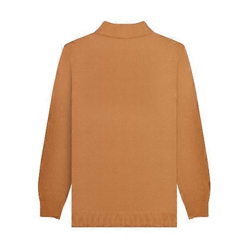 Lambretta Mens AW25 Vintage Panelled Long-Sleeved Polo Shirt