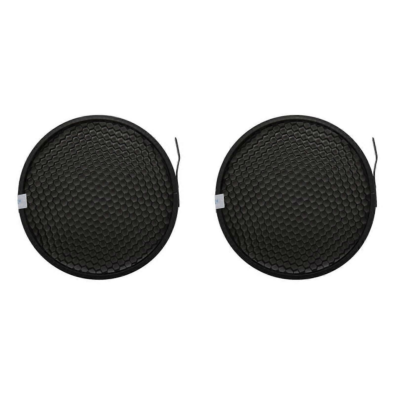 2X Photo Studio 16.8cm 60 Degree Honeycomb Grid for 7 Inch Standard Reflector Diffuser Lamp Shade Dish