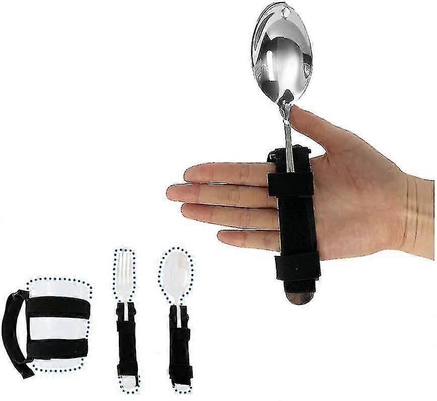 イージーグリップエイトエイドストラップ高齢者ケアスプーン関節炎障害者患者用食器専用補助ストラップ