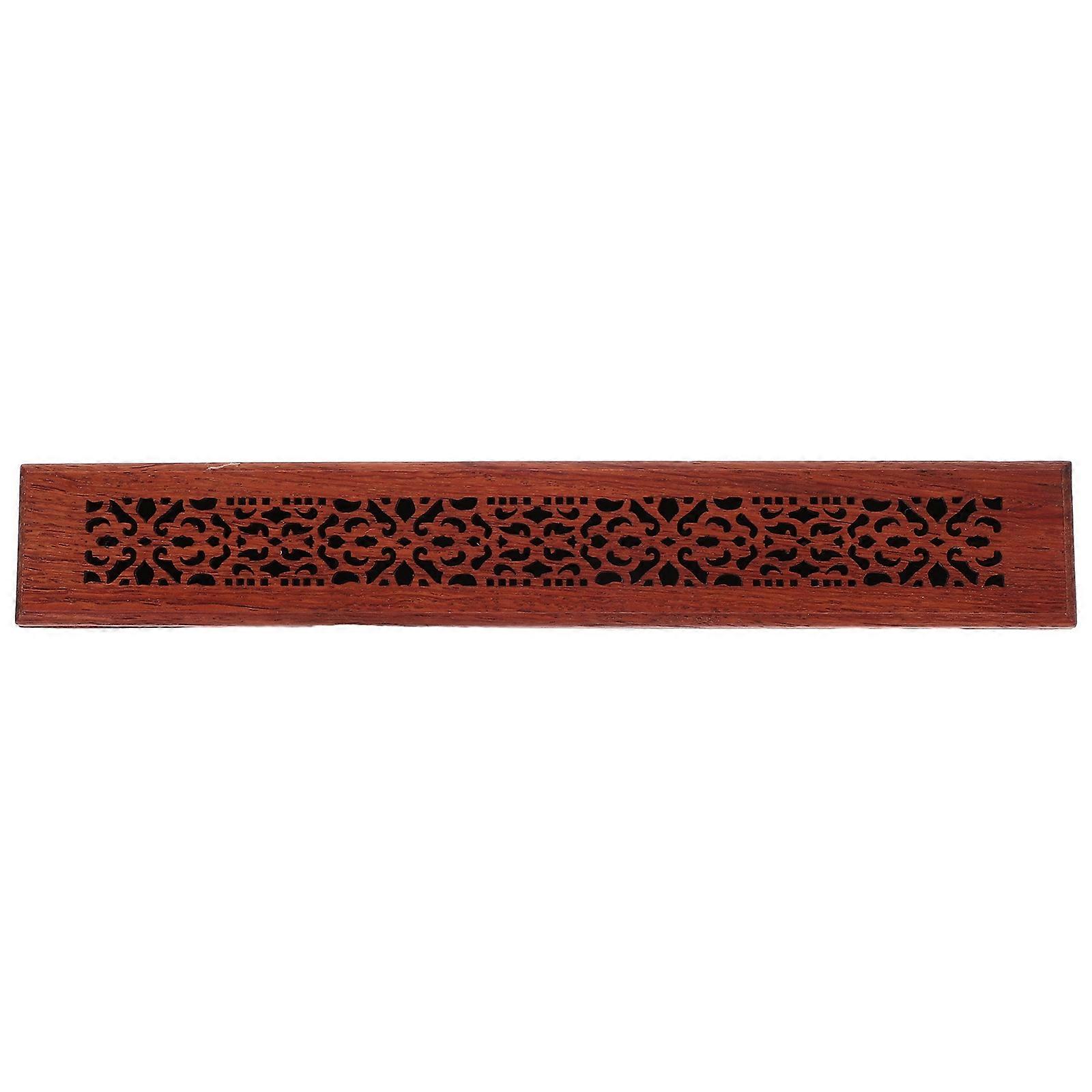 Light Brown Wooden Incense Holder for Desktop Use 3Pcs Decorative Box