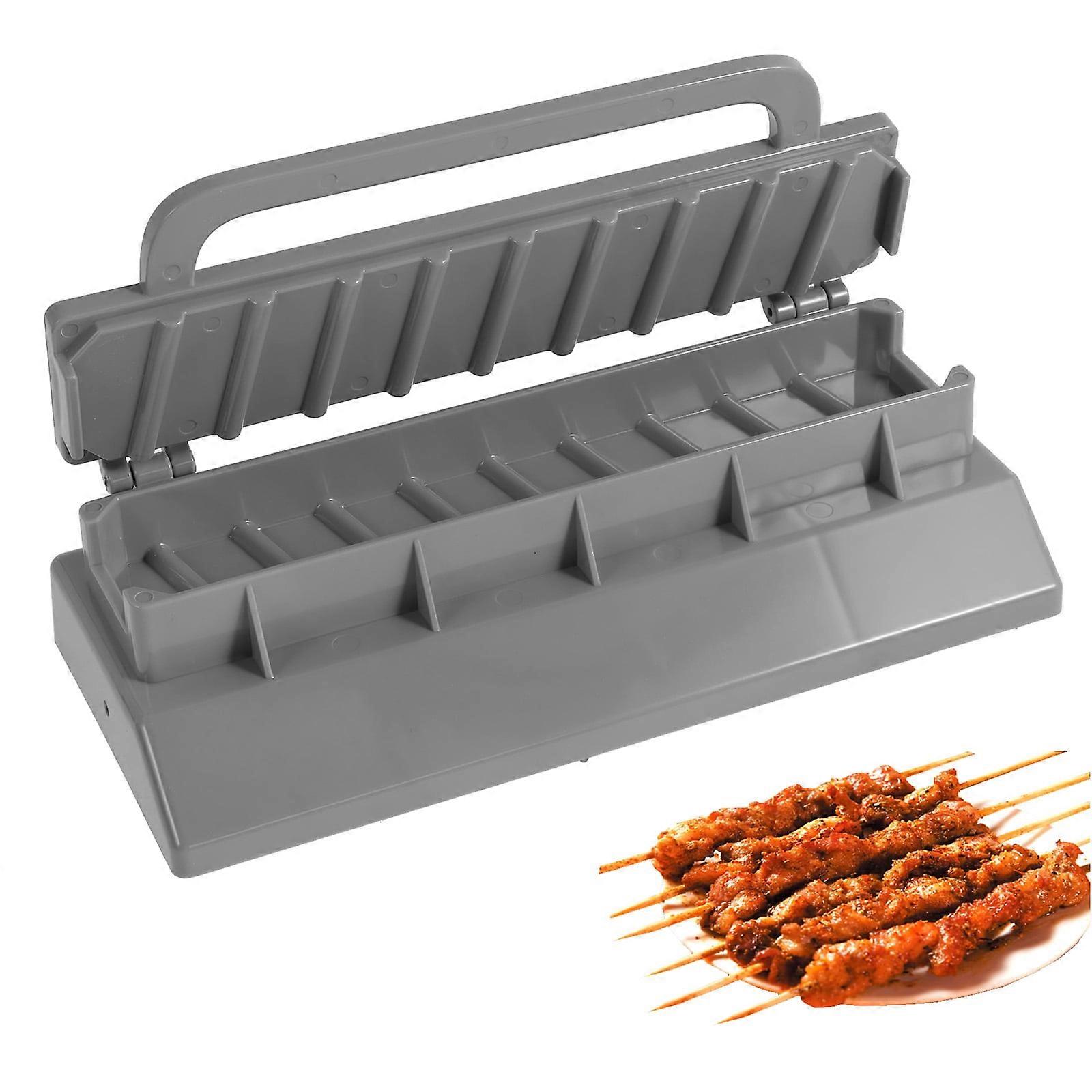 Lzvxtym Kebab Maker, Professional Plastic Non-Stick Press, Easy Clean Manual Mould for Barbecue Skewers, User-Friendly