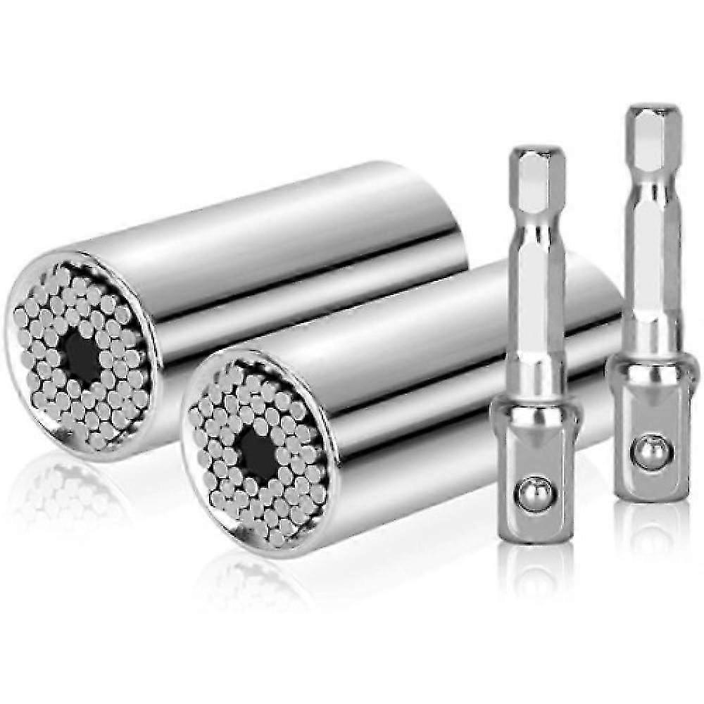 [2 Pack Set] Universal Socket Tools fits 11-32mmsilver